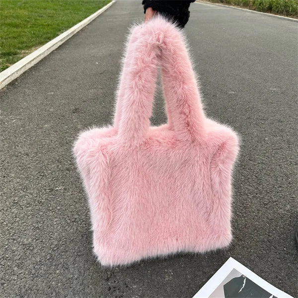 Sac Fourrure Grand Fluffy Étreinte Luxe – Image 42