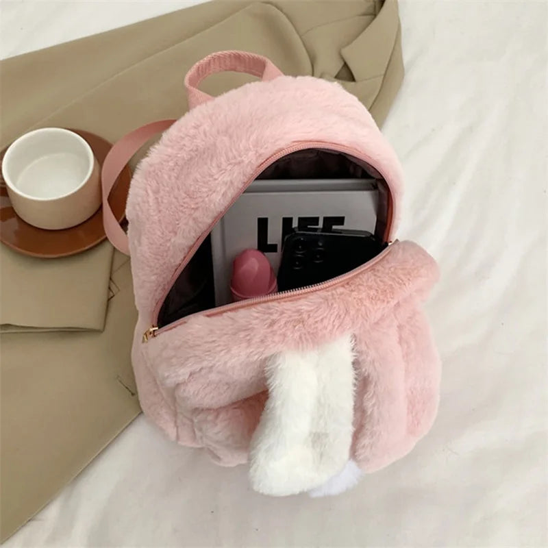 Sac à Dos Fourrure Lapin Rêve Doux – Image 17