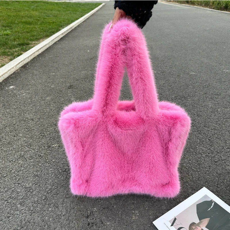 Sac Fourrure Grand Fluffy Étreinte Luxe – Image 4