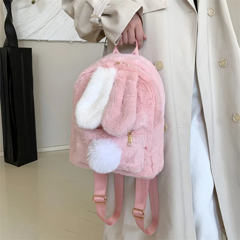 Sac à Dos Fourrure Lapin Rêve Doux – Image 2