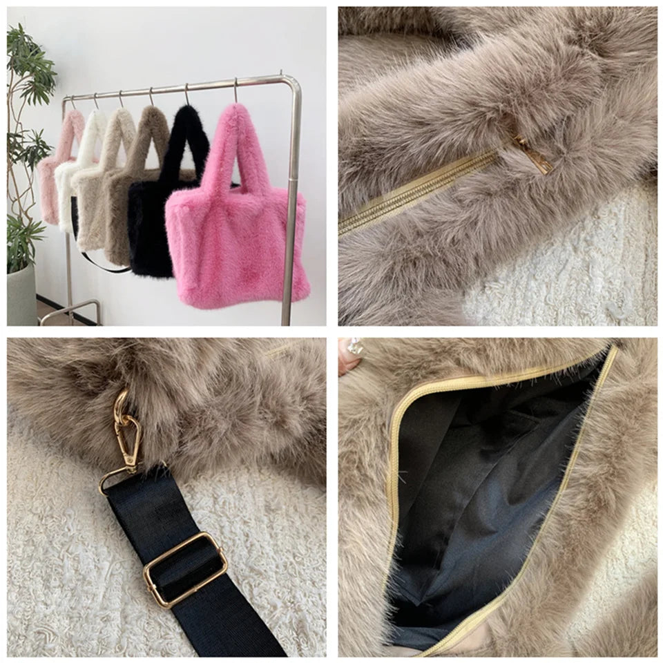 Sac Fourrure Grand Fluffy Étreinte Luxe – Image 8
